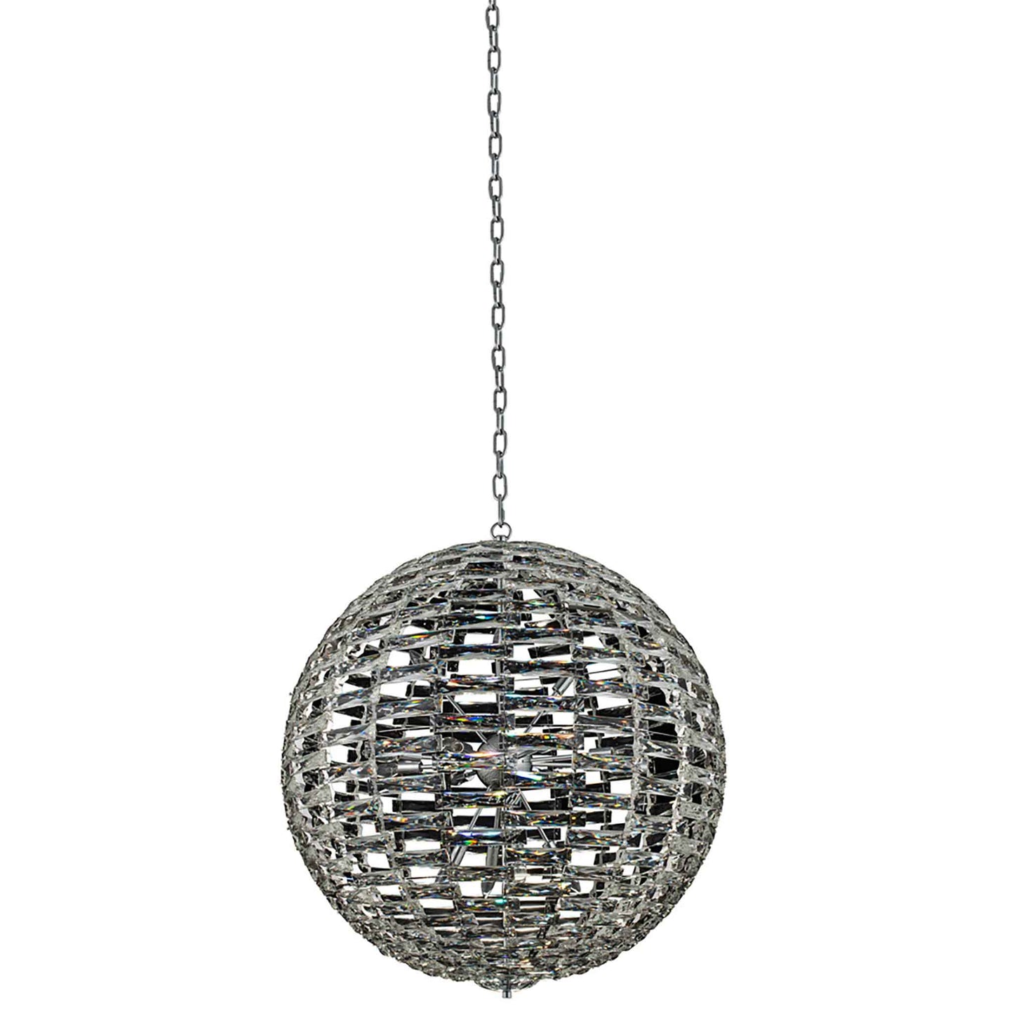 12 light 26 inch chrome orb chandelier