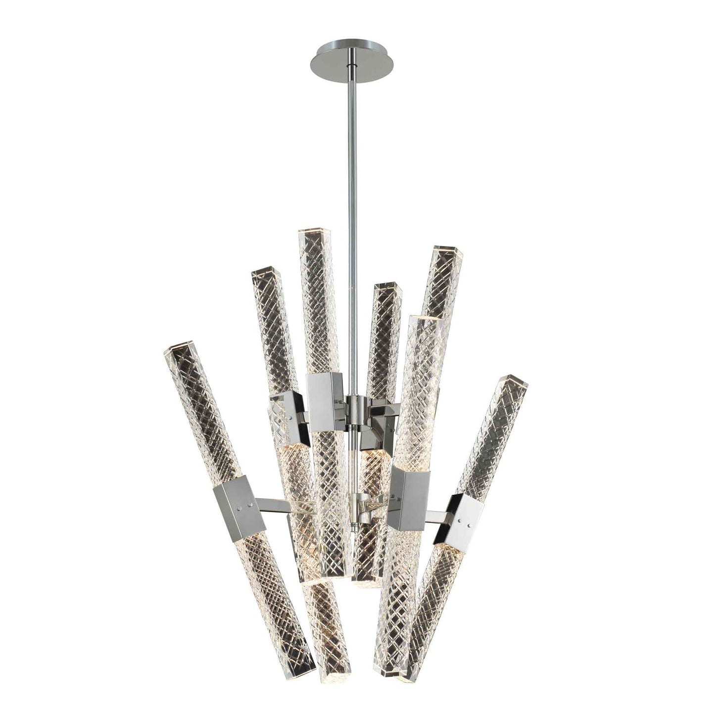 26 inch chrome led convergent pendant