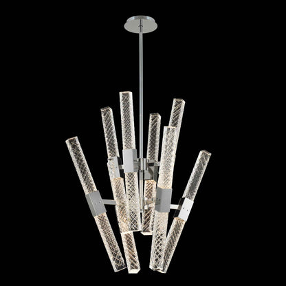 26 inch chrome led convergent pendant