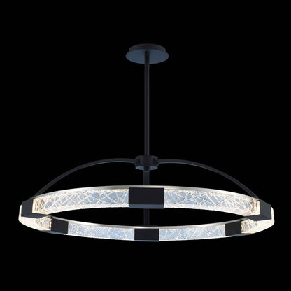 32 inch black nickel led pendant