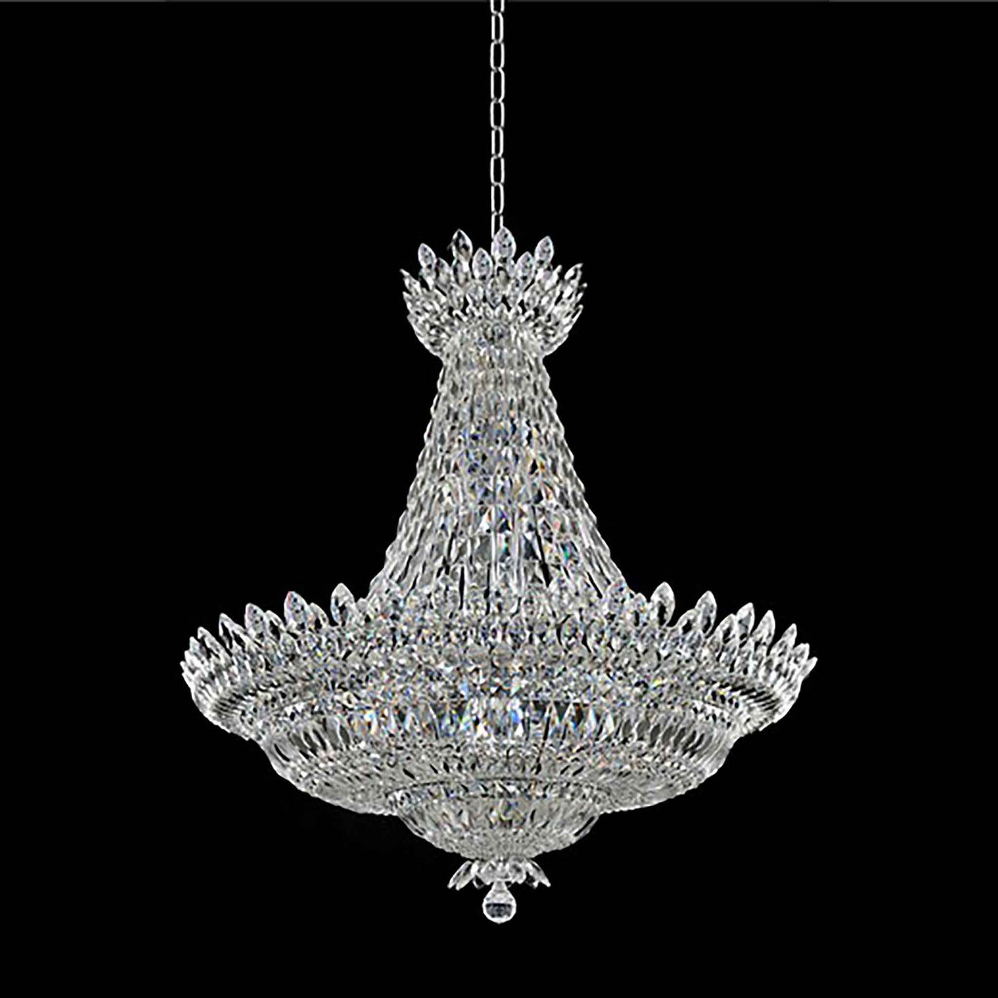 32 light 40 inch chrome chandelier