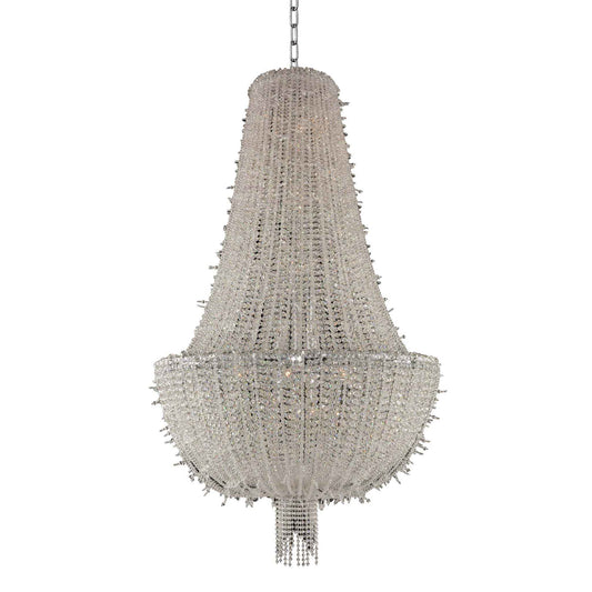 20 light 38 inch chrome chandelier