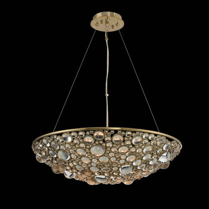 8 light 24 inch gold chandelier