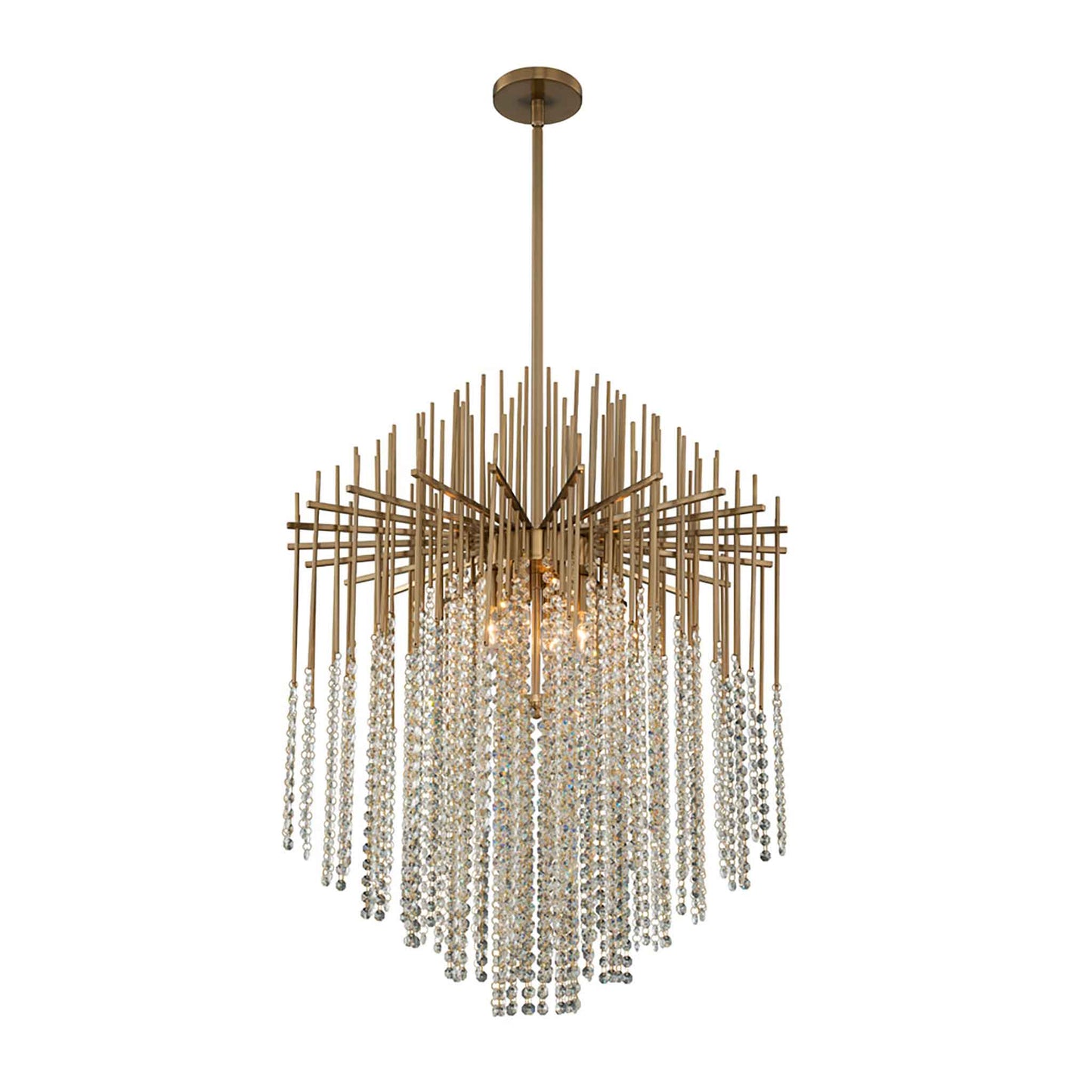 6 light 26 inch gold chandelier