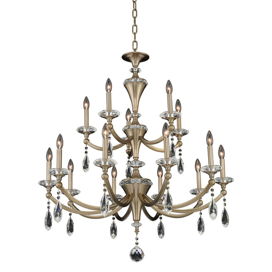 15 light 37 inch gold chandelier