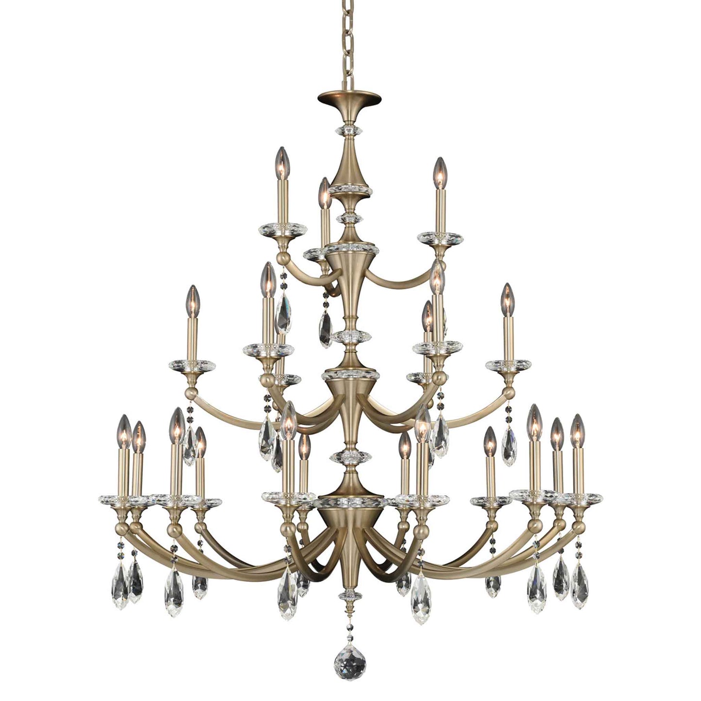 21 light 42 inch gold chandelier