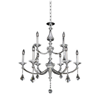 9 light 31 inch chrome chandelier