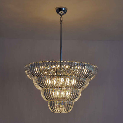30 light 38 inch chrome chandelier