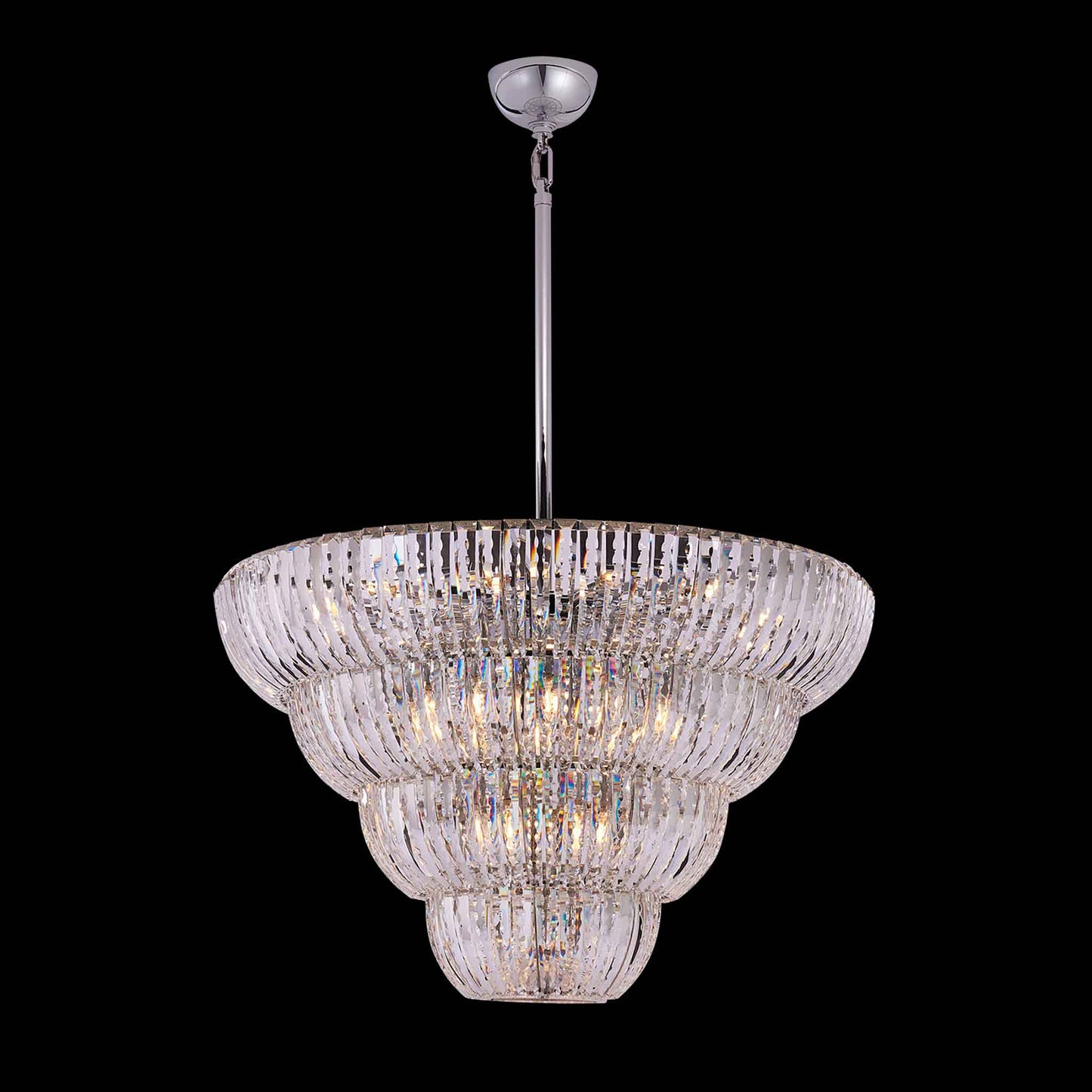 30 light 38 inch chrome chandelier