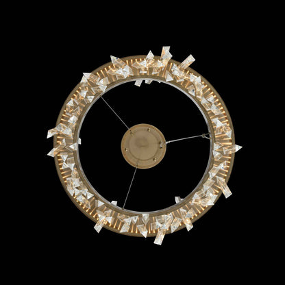25 inch gold round pendant