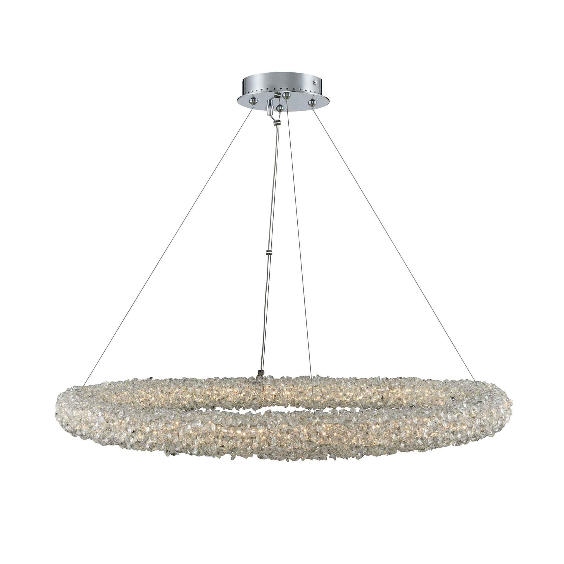 32 inch chrome led pendant