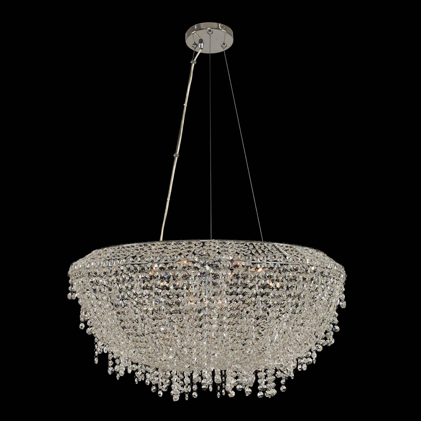 9 light 29 inch chrome chandelier