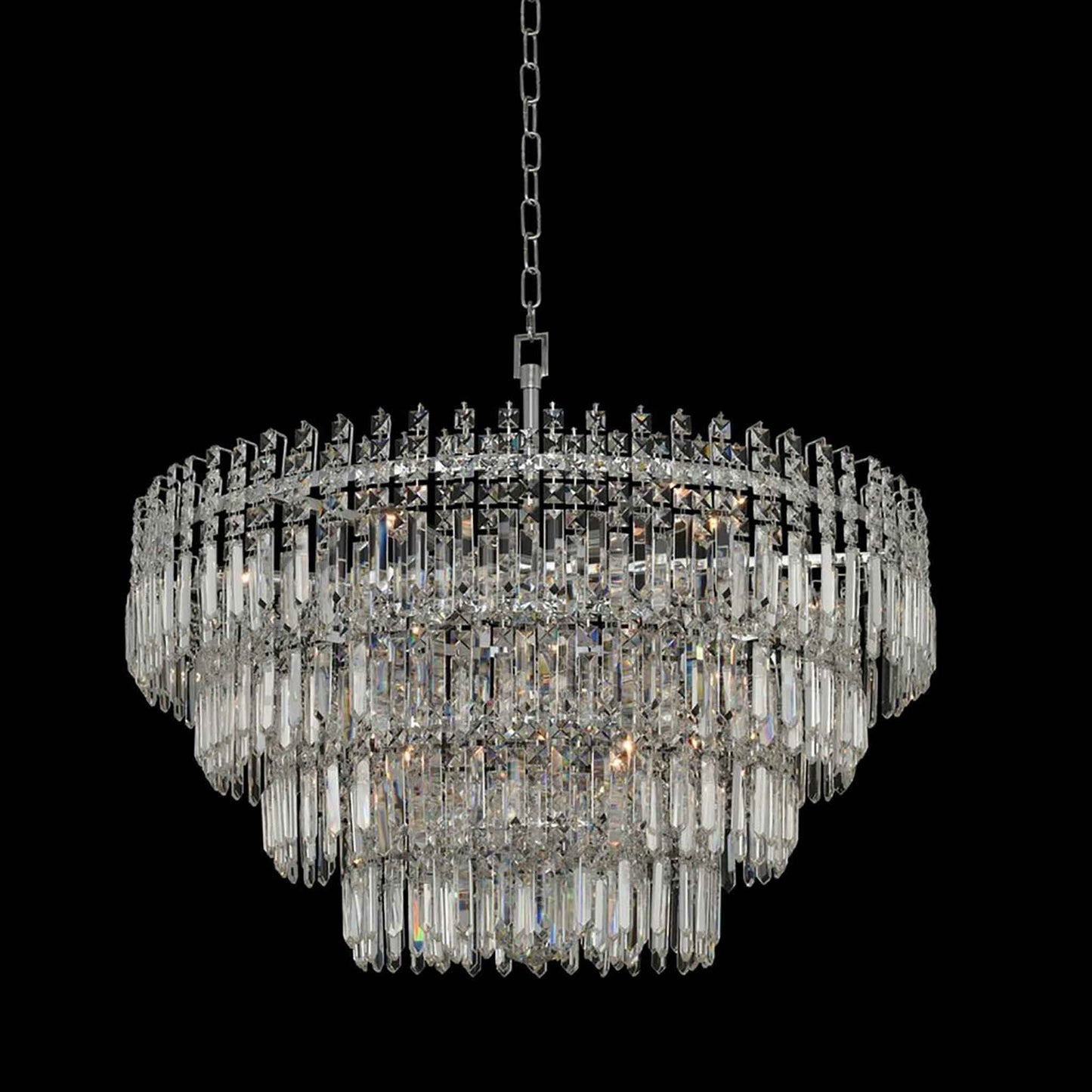 15 light 33 inch chrome chandelier