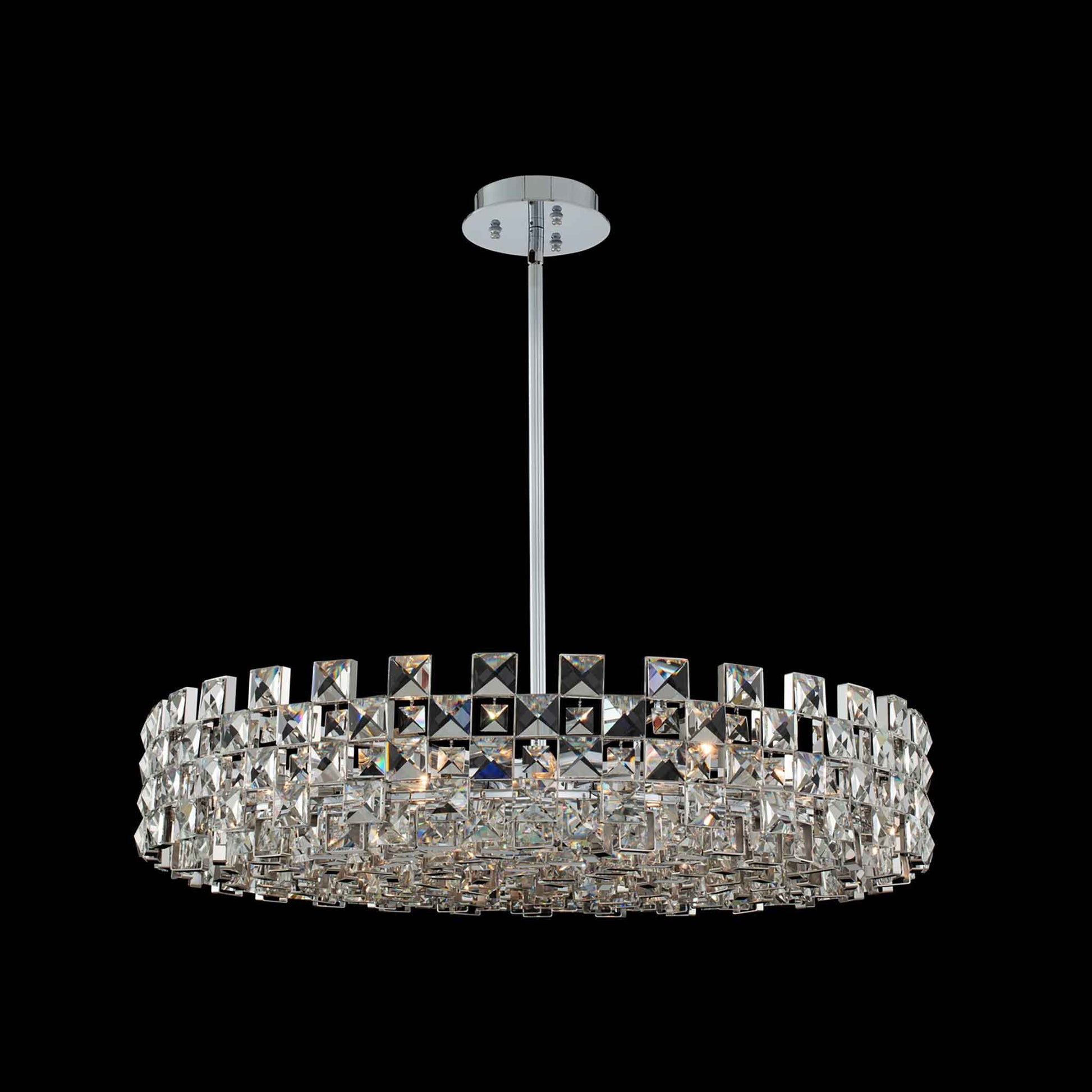 12 light 36 inch chrome chandelier