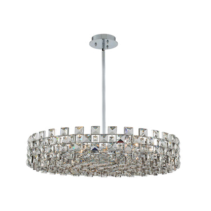12 light 36 inch chrome chandelier