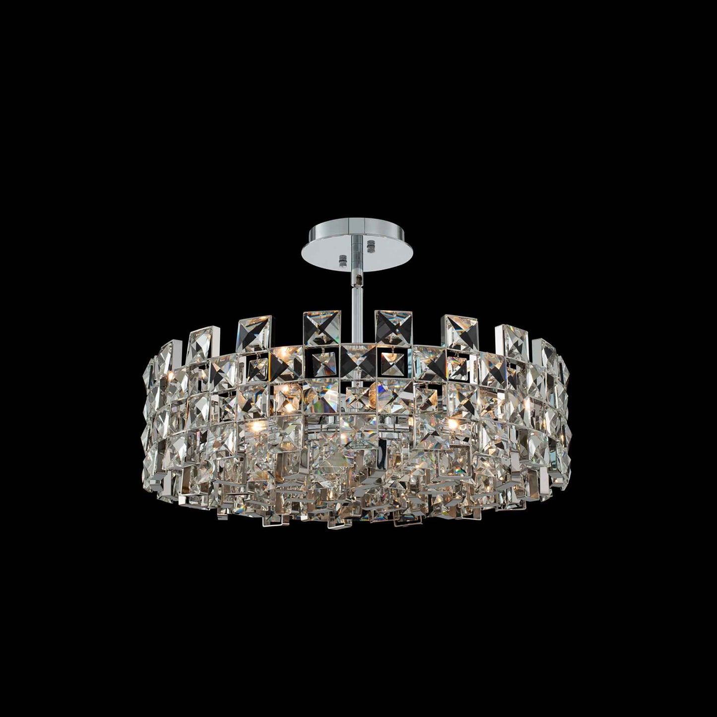 8 light 22 inch chrome chandelier