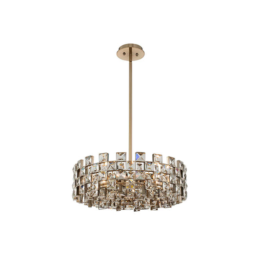 8 light 22 inch gold chandelier