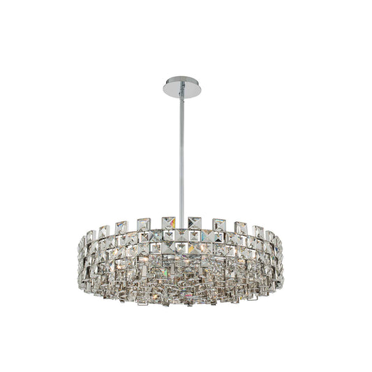 9 light 29 inch chrome chandelier