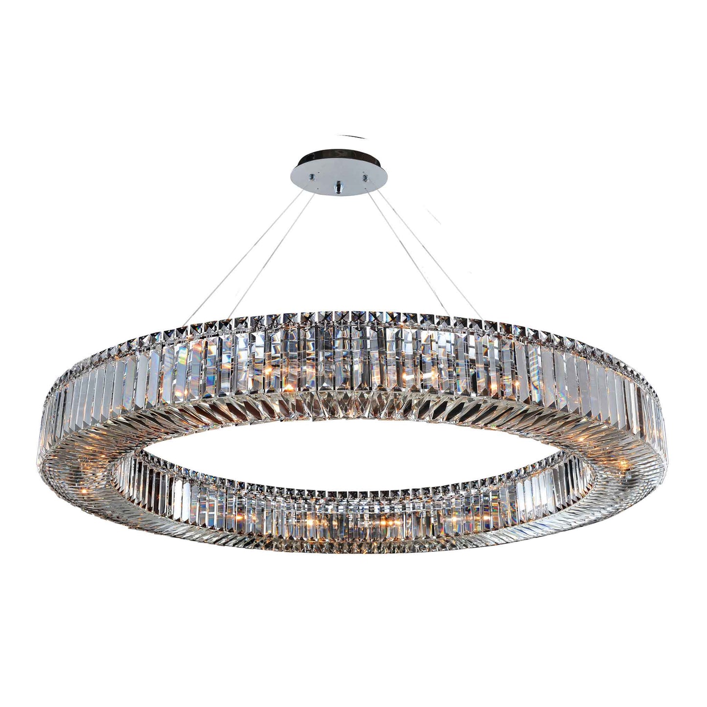 18 light 47 inch chrome chandelier