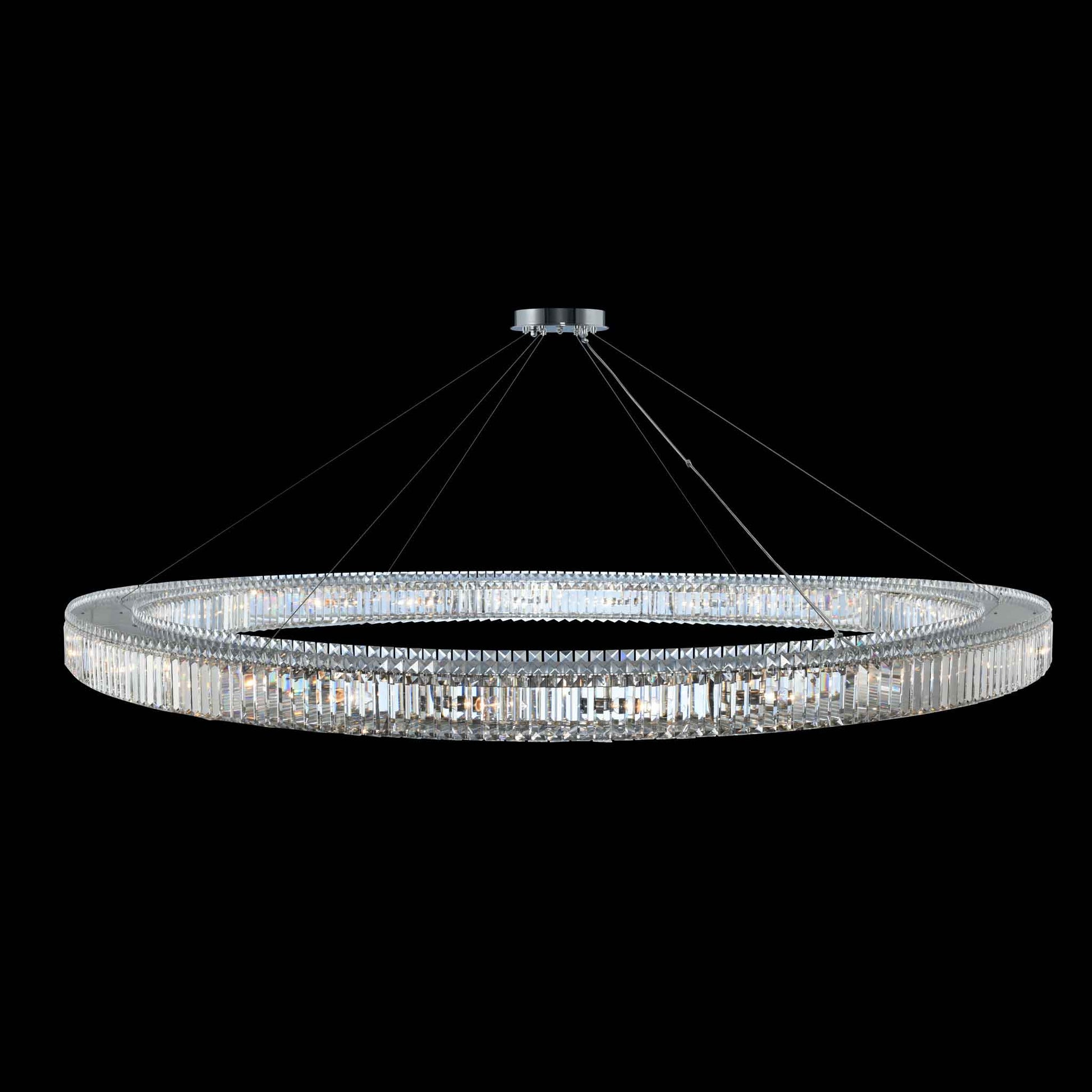 24 light 84 inch chrome chandelier