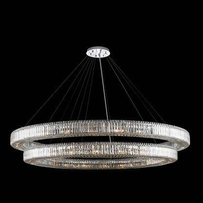 44 light 84 inch 2 tier chrome chandelier