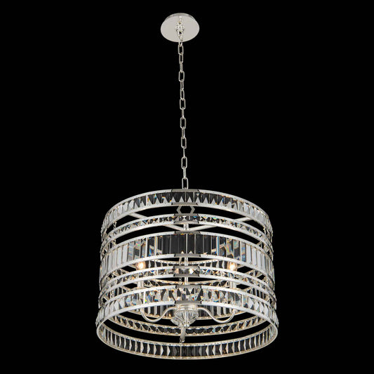3 light 22 inch silver chandelier