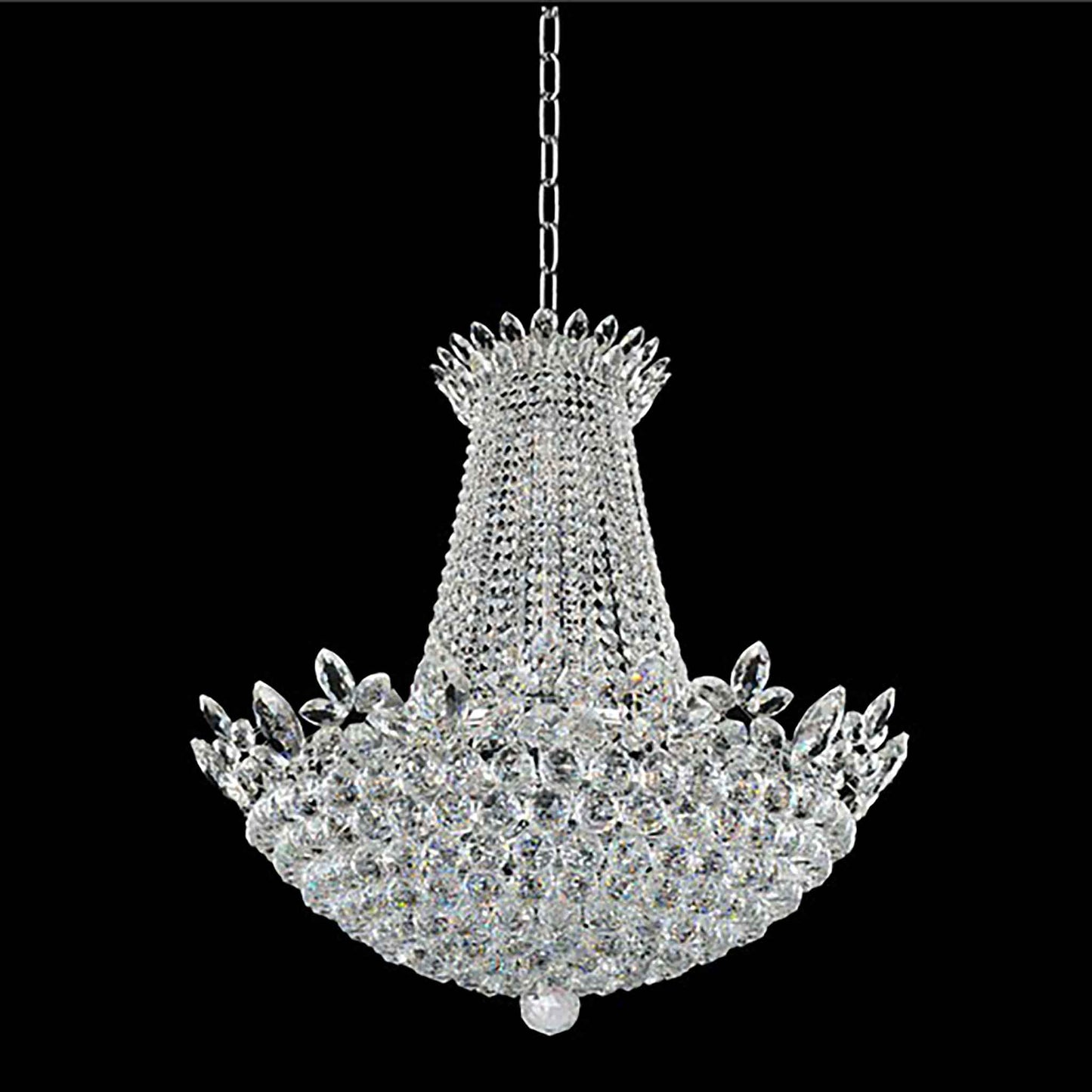 21 light 30 inch chrome chandelier
