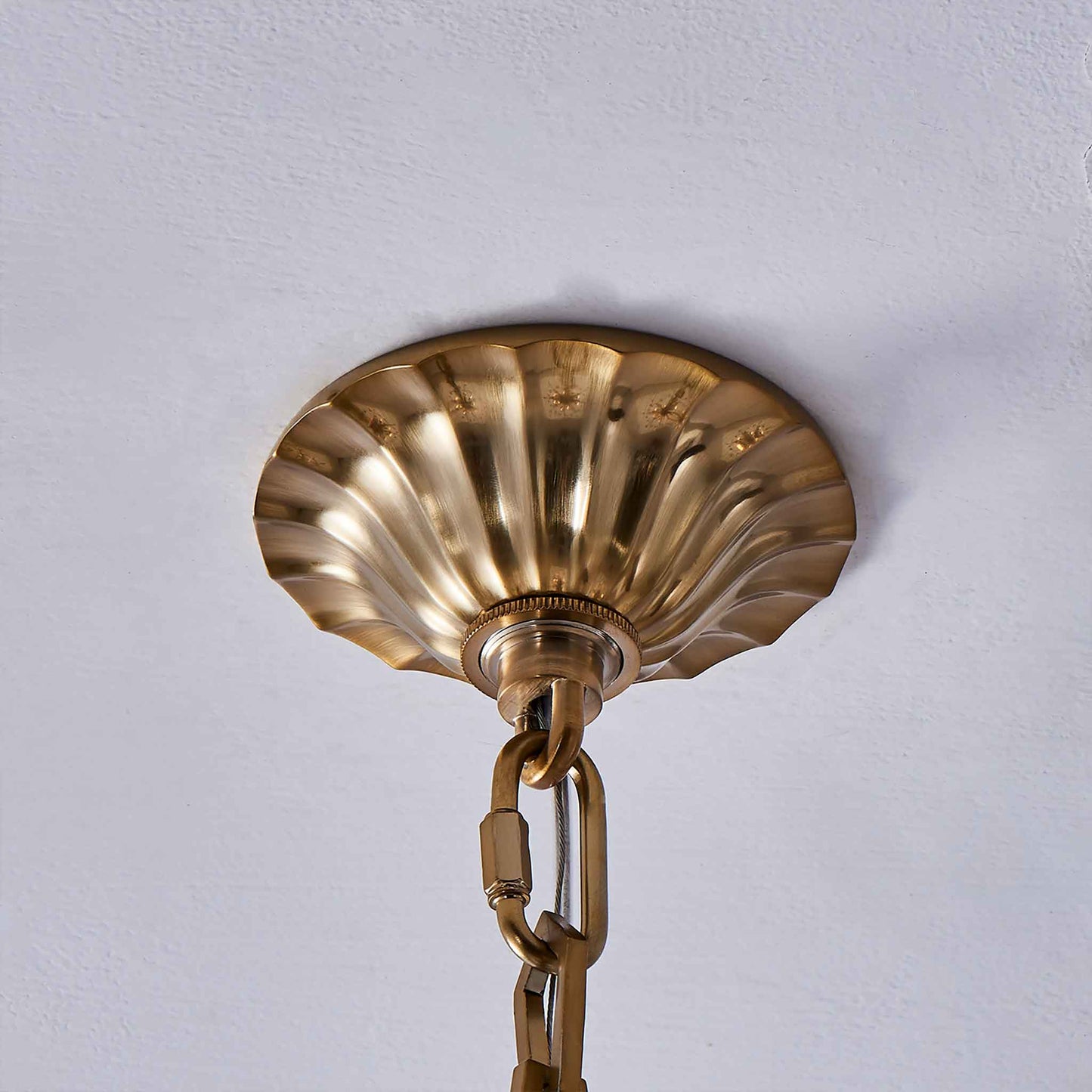 8 light 38 inch winter brass chandelier