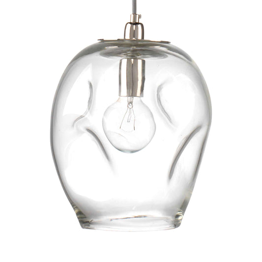 1 light 9 inch clear pendant