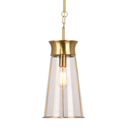 1 light 6 inch brass pendant