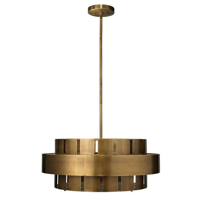 4 light 30 inch brass chandelier