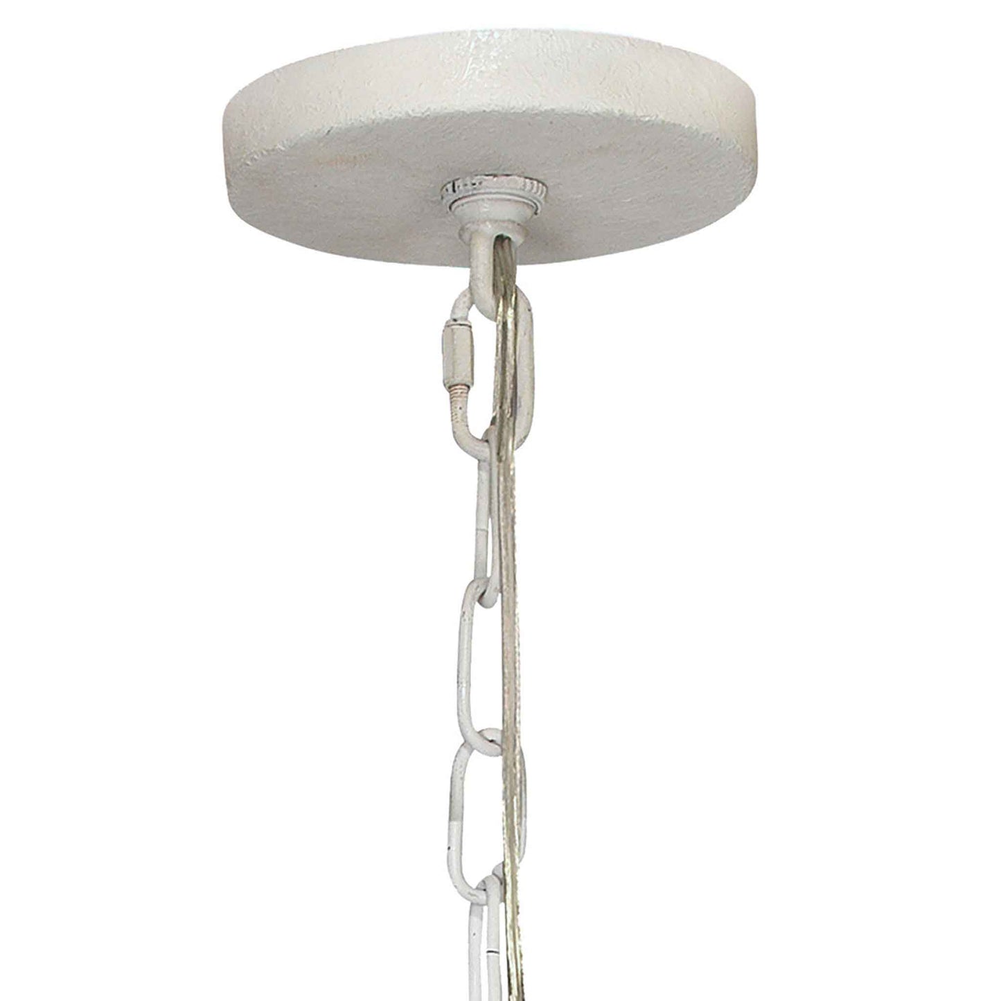 5 light 24 inch white chandelier