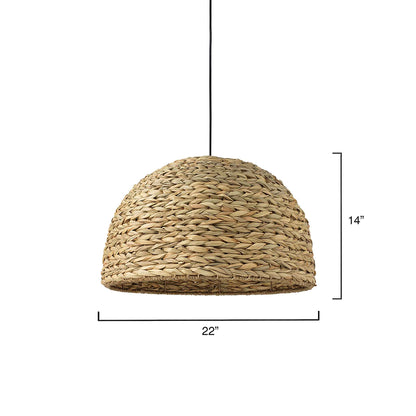 1 light 22 inch natural pendant