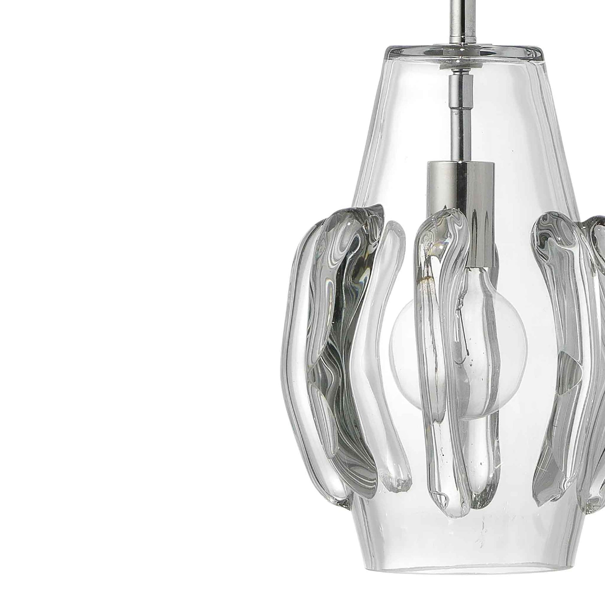 1 light 9 inch clear pendant