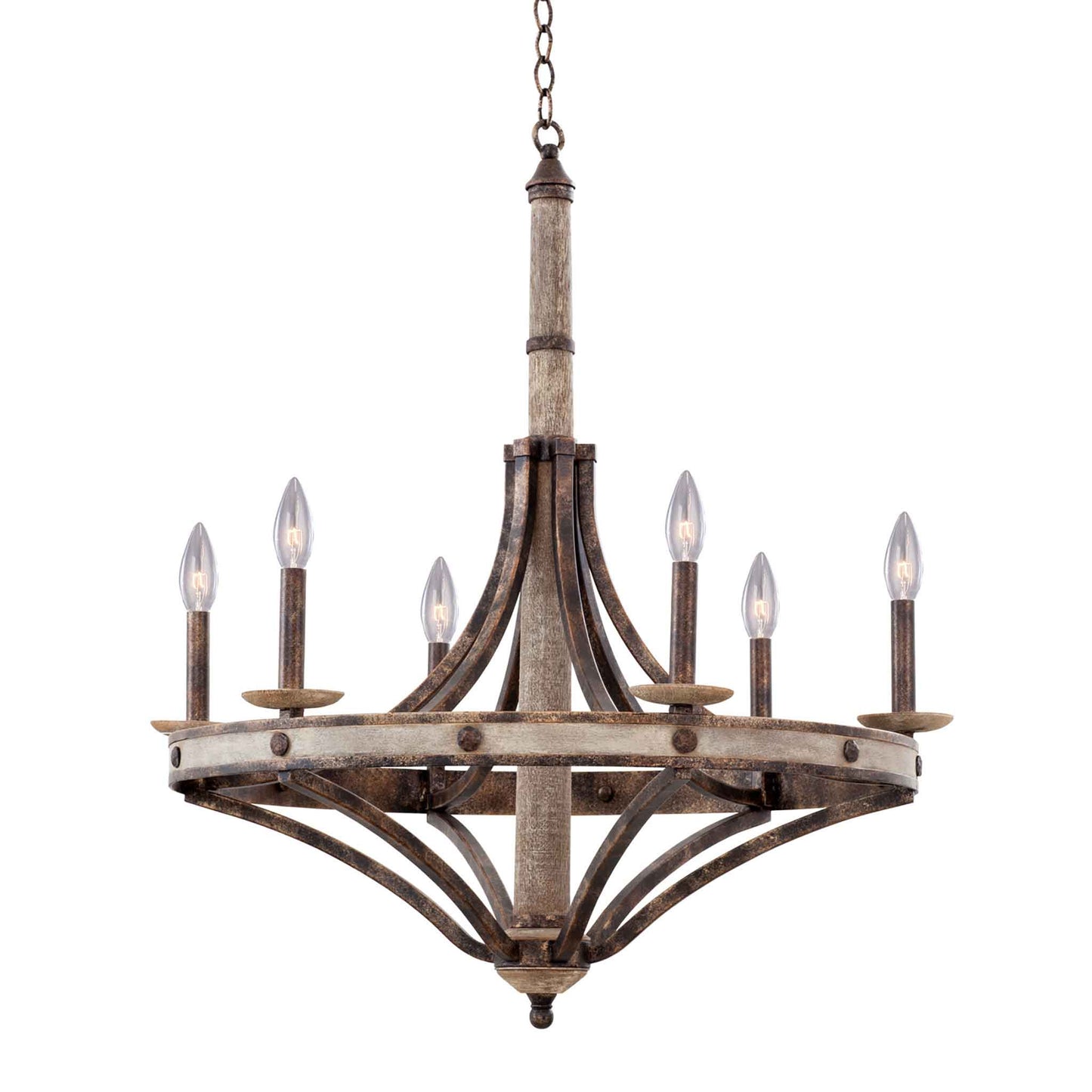 6 light 30 inch florence gold chandelier