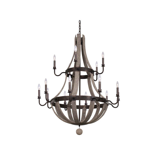 15 light 40 inch 2 tier florence gold chandelier