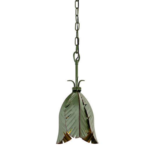 1 light 9 inch banana leaf pendant