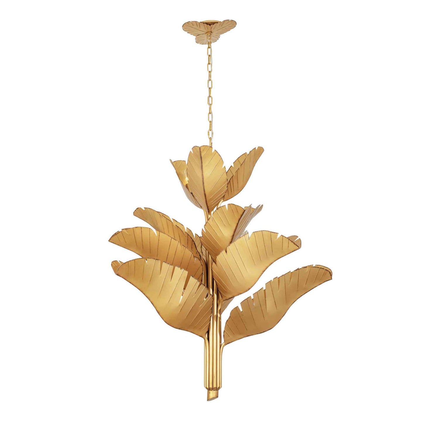 12 light 44 inch gold chandelier