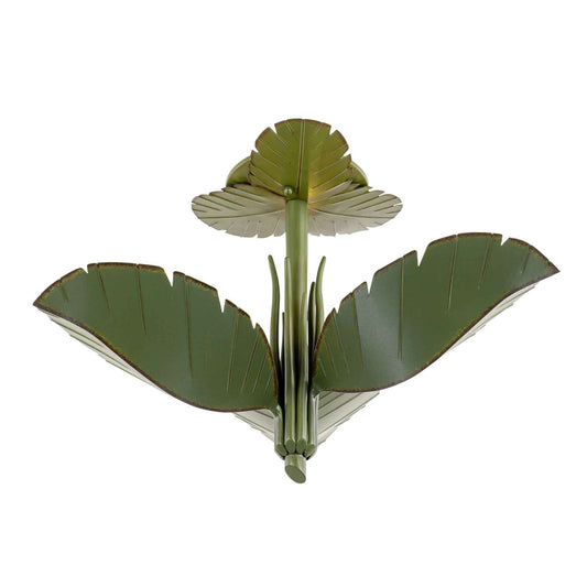 3 light 24 inch banana leaf pendant