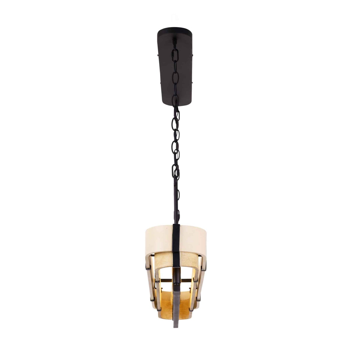 5 light 46 inch black honey and oak pendant