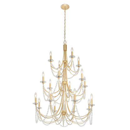 18 light 32 inch 3 tier french gold chandelier