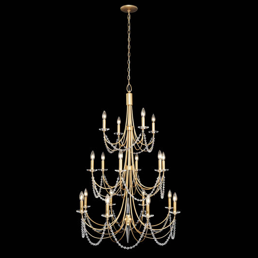 18 light 32 inch 3 tier french gold chandelier