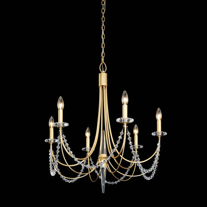 6 light 26 inch french gold chandelier