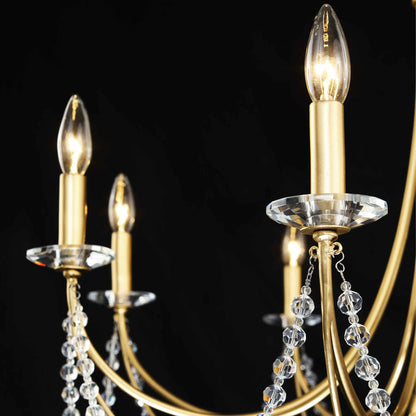 8 light 32 inch french gold chandelier