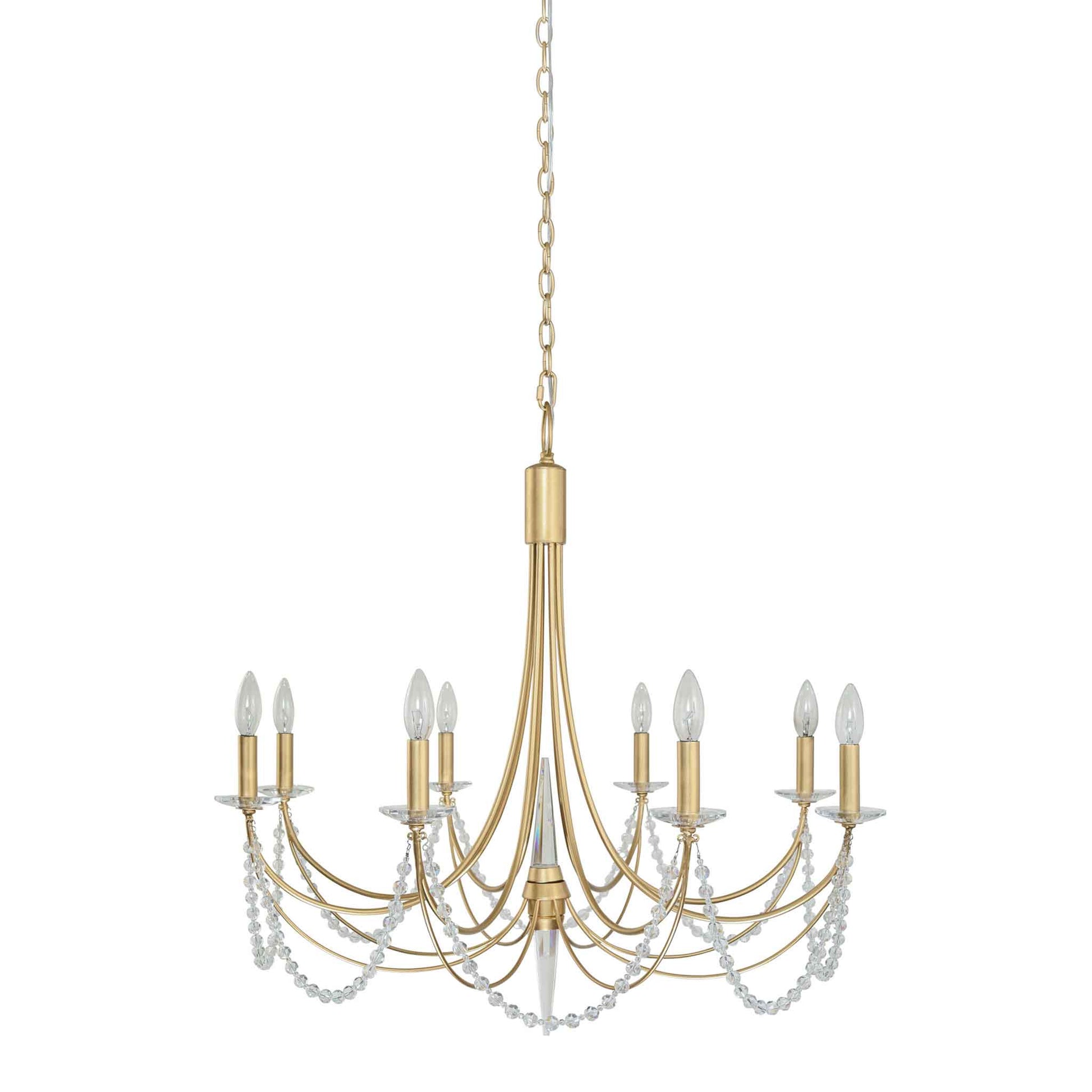 8 light 32 inch french gold chandelier