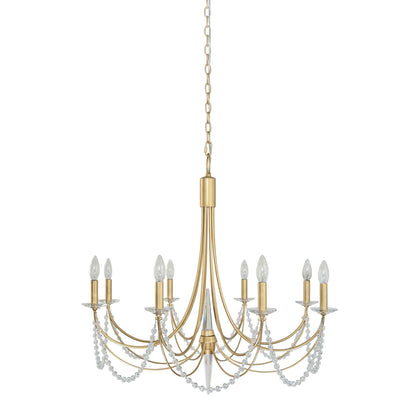 8 light 32 inch french gold chandelier