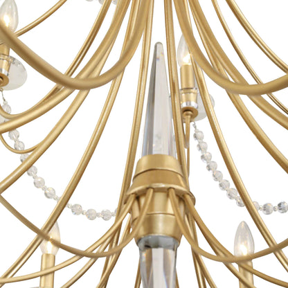 8 light 32 inch french gold chandelier