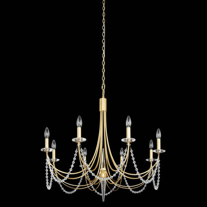 8 light 32 inch french gold chandelier