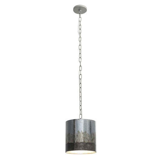 1 light 10 inch ombre galvanized pendant