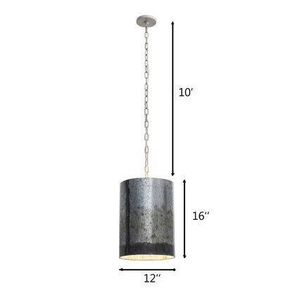 2 light 12 inch ombre galvanized pendant